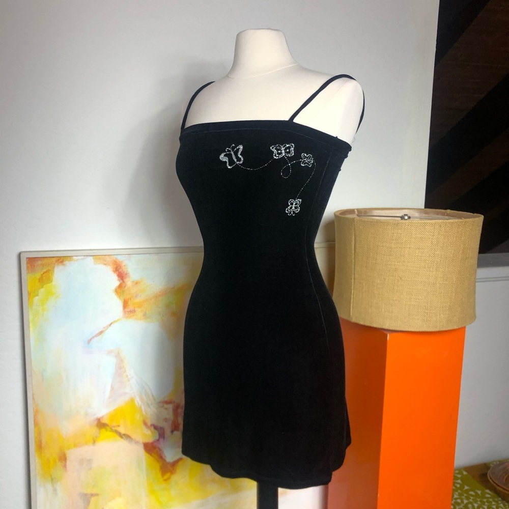 Black Velvet mini dress from the 1990s